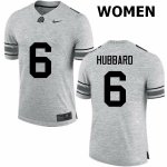 Women's Ohio State Buckeyes #6 Sam Hubbard Gray Nike NCAA College Football Jersey For Sale OIU4344PC